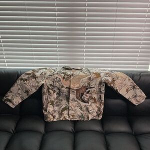 RARE Rebel Vengeance Camo Duck Hunting Woven Tapestry Jacket Men's Size Large